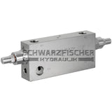 Hydraulik Senkbremsventil doppelwirkend zum Aufflanschen auf Zylinder VBCD von Schwarzfischer Hydraulik