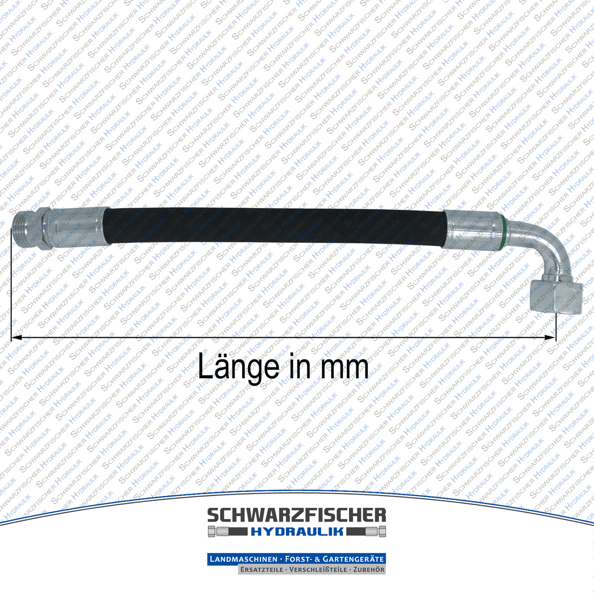 Hydraulikschlauch 2SC DN06 G1/8" AGR/DKR90 | Längen bis 5000mm von Schwarzfischer Hydraulik