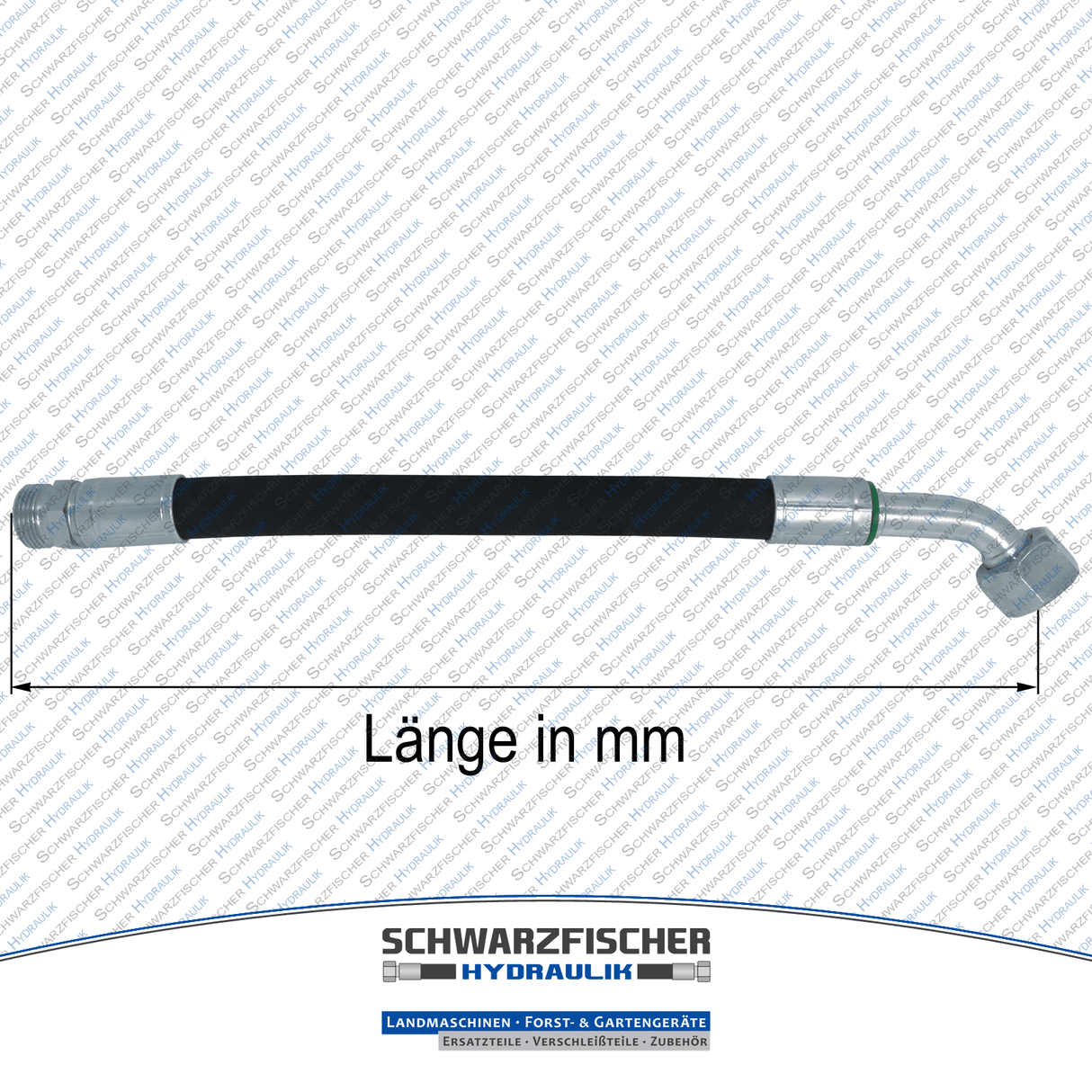 Hydraulikschlauch 2SC DN08 - 10L CEL/DKOL45° M16x1,5 | Längen ab 5050mm von Schwarzfischer Hydraulik