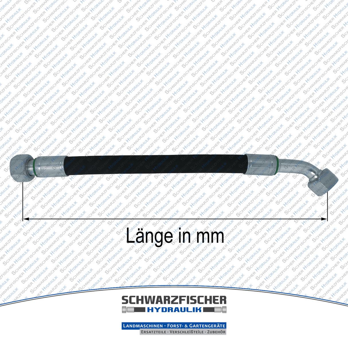 Hydraulikschlauch 2SC DN08 - 10L DKOL/DKOL45° M16x1,5 | Längen ab 5050mm von Schwarzfischer Hydraulik