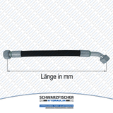 Hydraulikschlauch 2SC DN08 - 10L DKOL/DKOL45° M16x1,5 | Längen ab 5050mm von Schwarzfischer Hydraulik