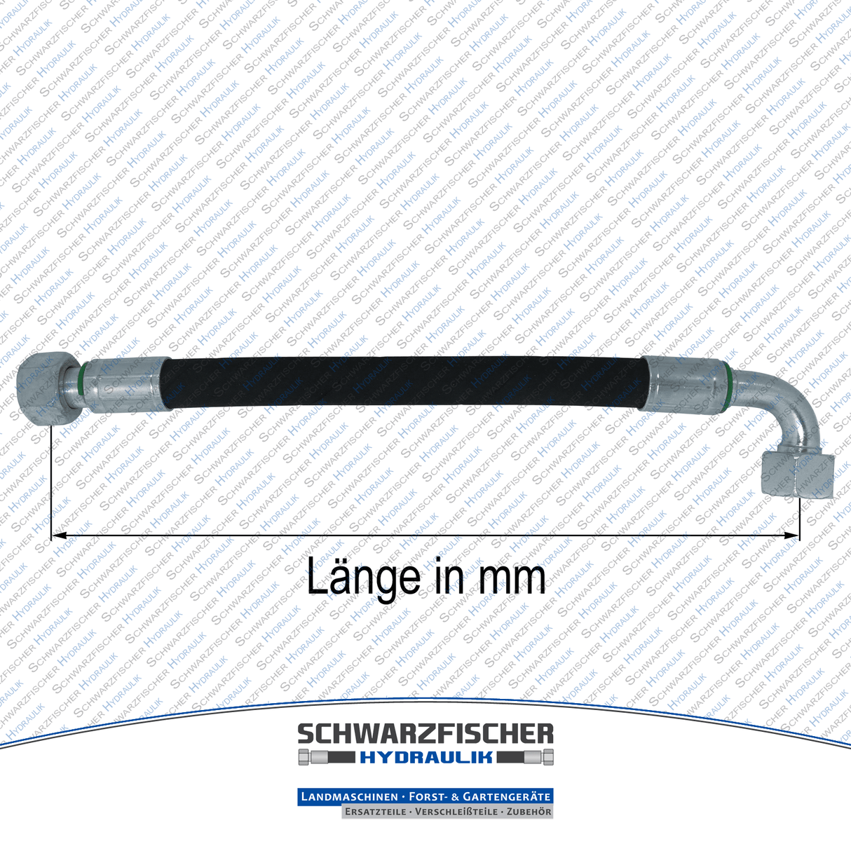 Hydraulikschlauch 2SC DN06 - 8S DKOS/DKOS90° M16x1,5 | Längen bis 5000mm von Schwarzfischer Hydraulik