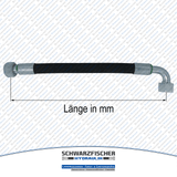 Hydraulikschlauch 2SC DN10 G3/8" DKR/DKR90 | Längen bis 5000mm von Schwarzfischer Hydraulik